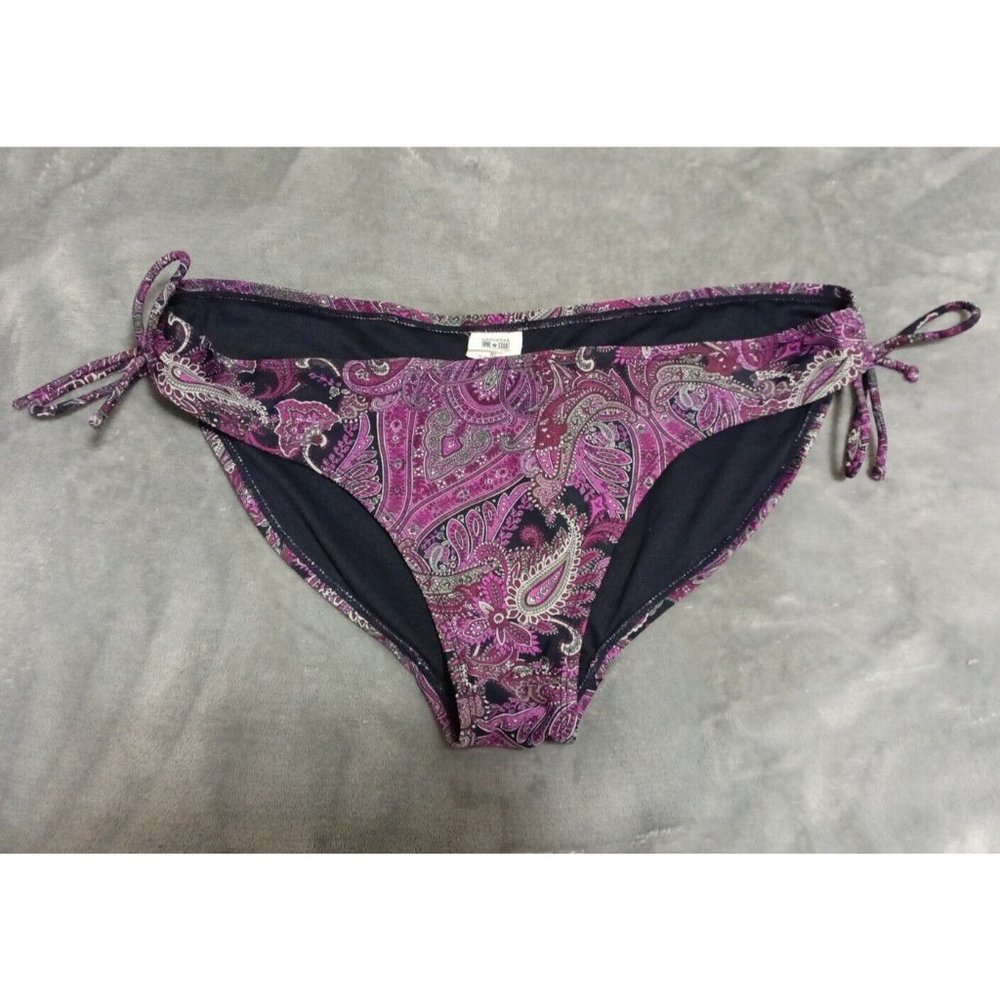 Women's Converse One Star Paisley Print Purple & Pink Bikini Swim Bottoms XL
